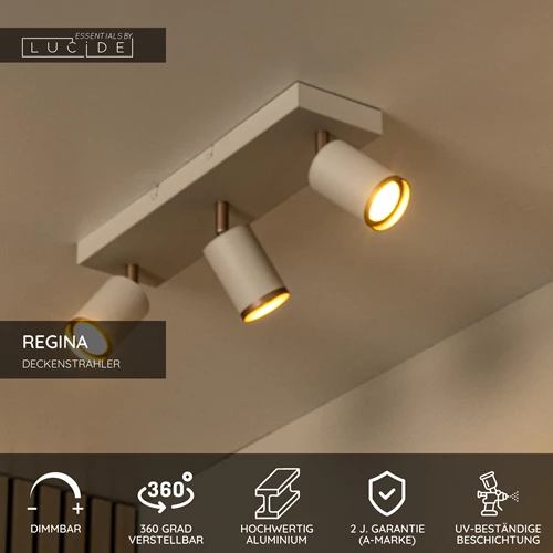 Lucide REGINA - Deckenstrahler - 3xGU10 - Taupe | Essential - USP